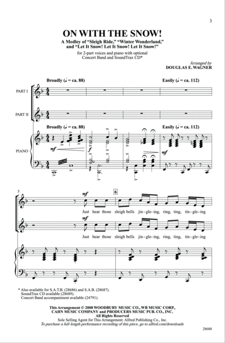 On with the Snow! (A Medley) 2-Part scores gallery preview page 2