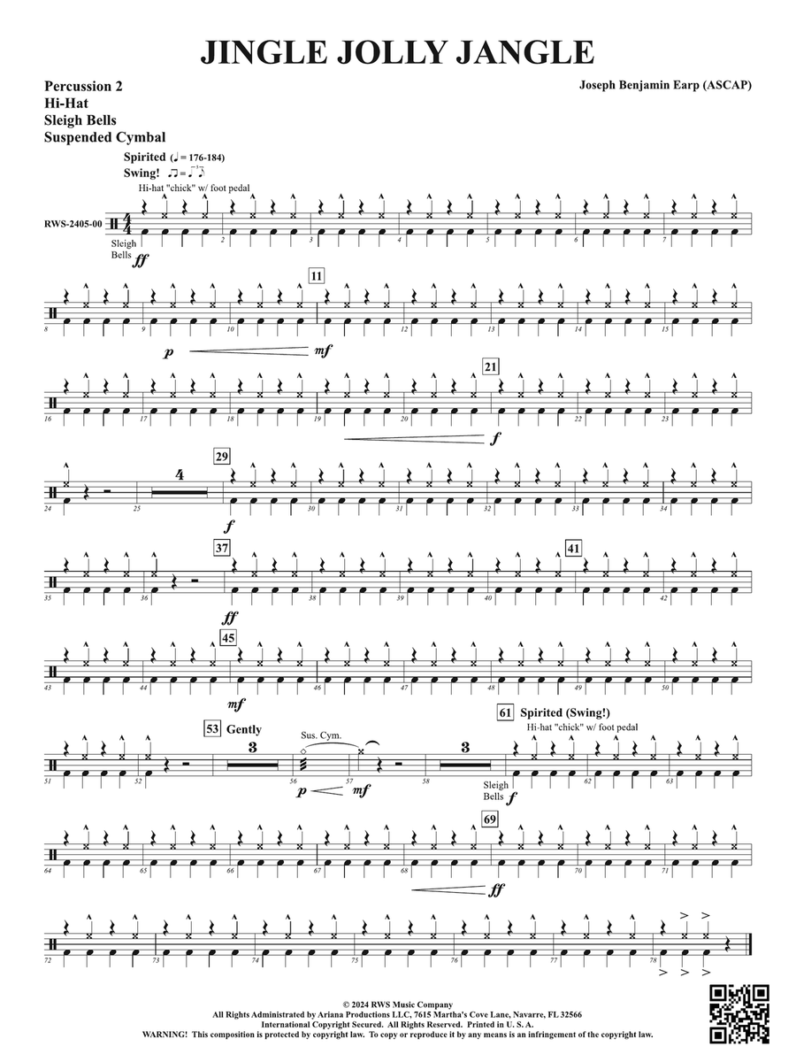 Jingle Jolly Jangle: 2nd Percussion Percussion scores gallery preview page 1