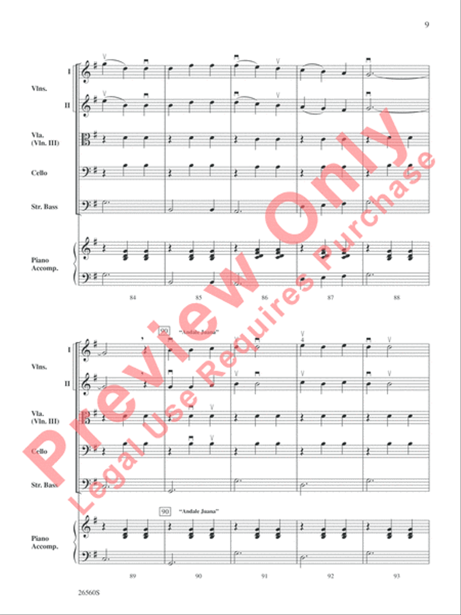 A Merry-achi Christmas String Orchestra scores gallery preview page 10