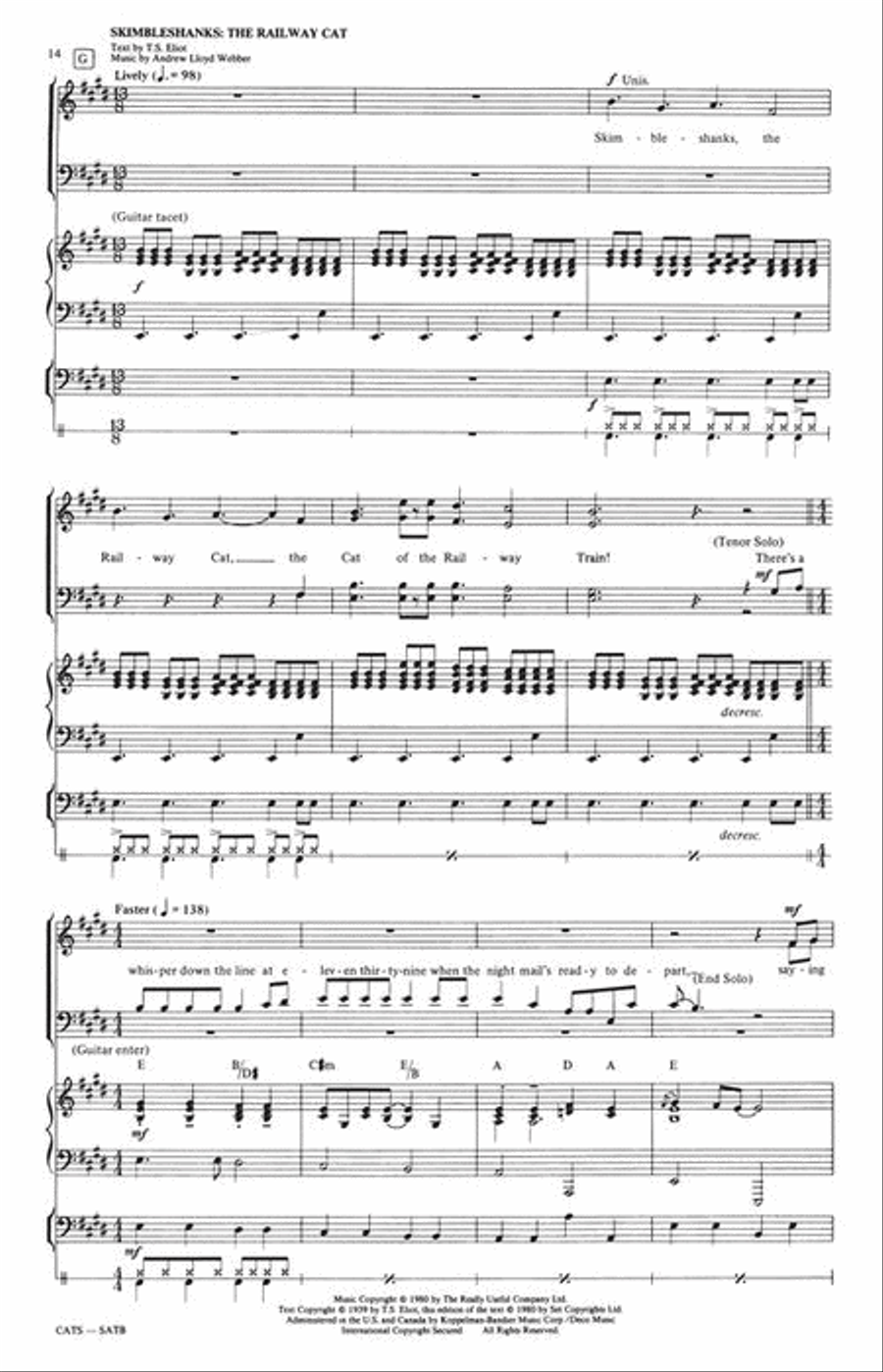 Cats (Medley) 4-Part scores gallery preview page 6