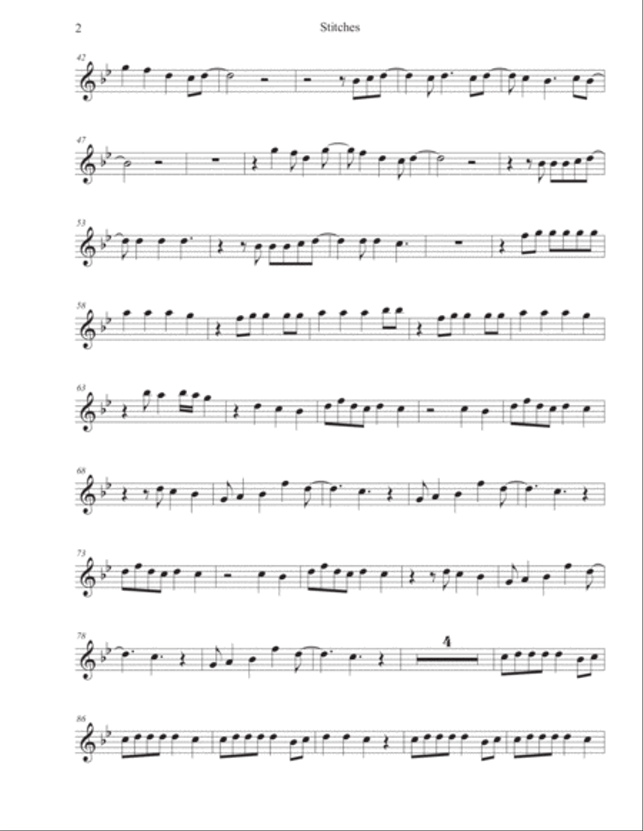 Stitches Alto Saxophone scores gallery preview page 2