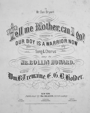 Book cover for Tell Me Mother, Can I Go? Song & Chorus
