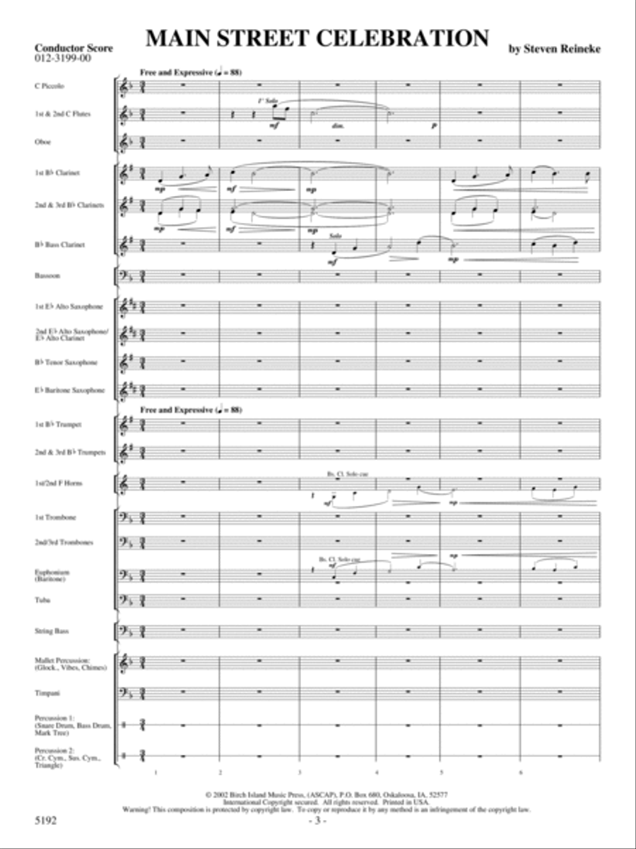 Main Street Celebration Main Street Celebration Concert Band scores gallery preview page 2