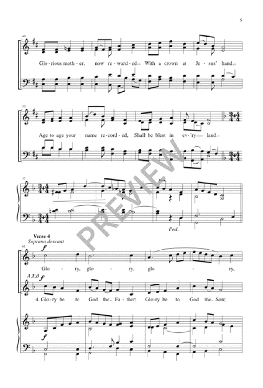 Sing of Mary Sing of Mary 4-Part scores gallery preview page 6