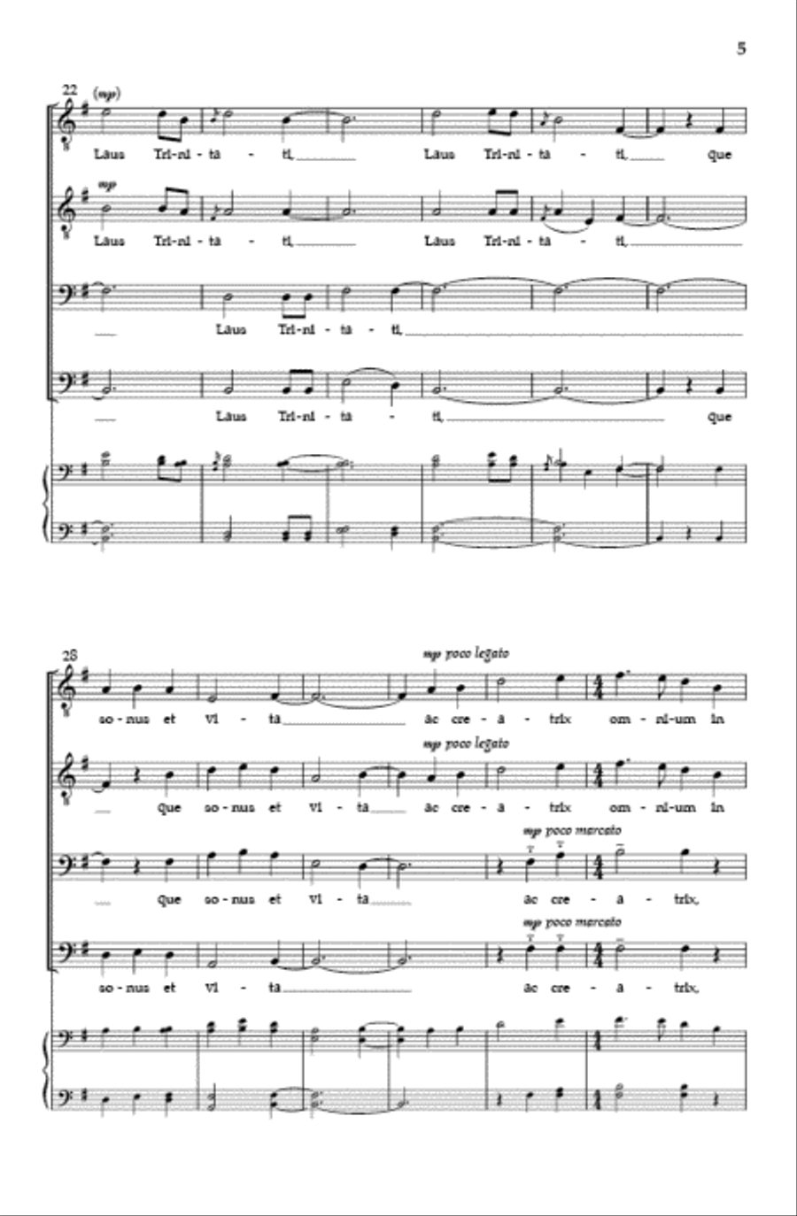 Laus Trinitati (TTBB) TTBB scores gallery preview page 4