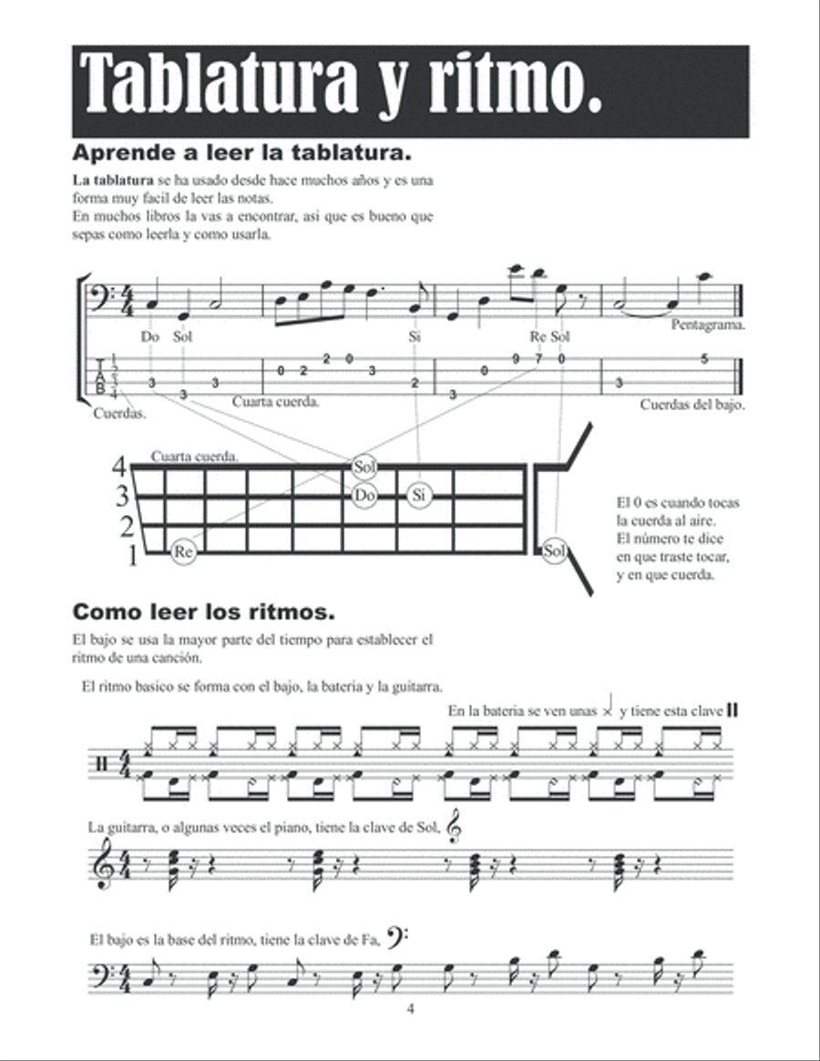 Quiero Tocar el Bajo Bass Guitar scores gallery preview page 5