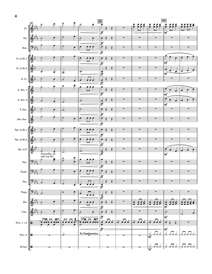 Victory Fanfare For Concert Band Concert Band scores gallery preview page 4