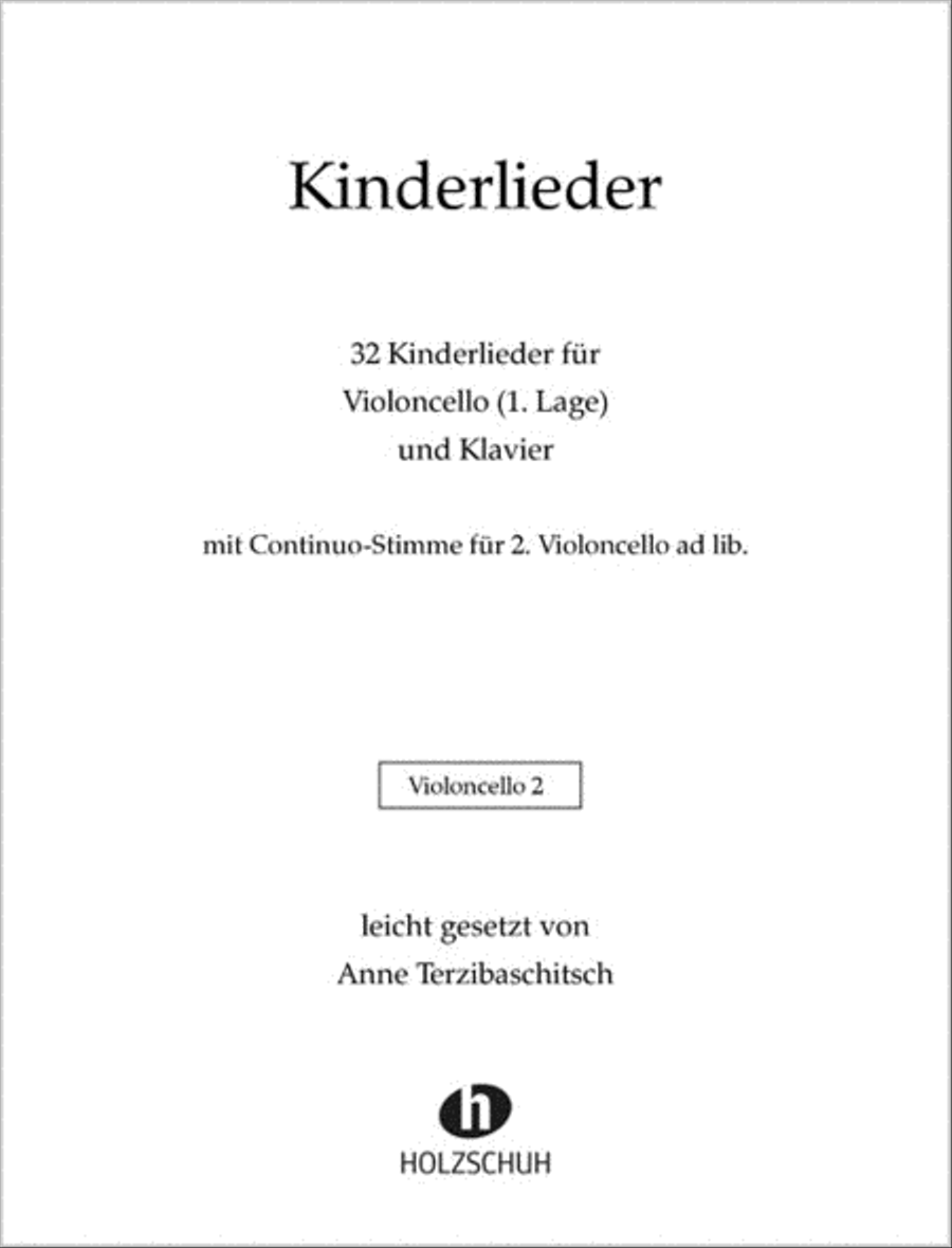 Kinderlieder Cello scores gallery preview page 1
