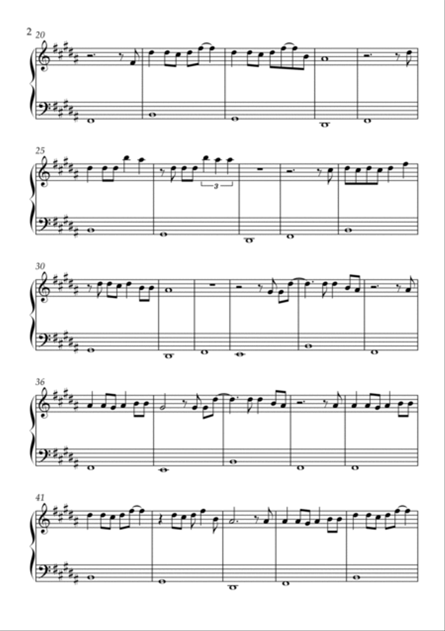 Hear Me Now Hear Me Now Easy Piano scores gallery preview page 2