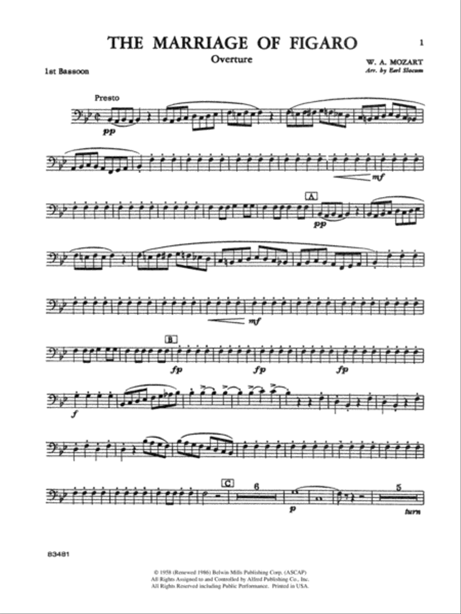 Marriage of outlet figaro bassoon
