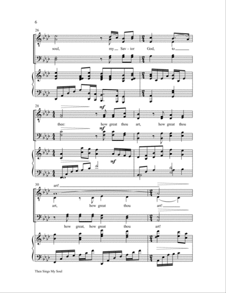 Then Sings My Soul (How Great Thou Art) Choir scores gallery preview page 6