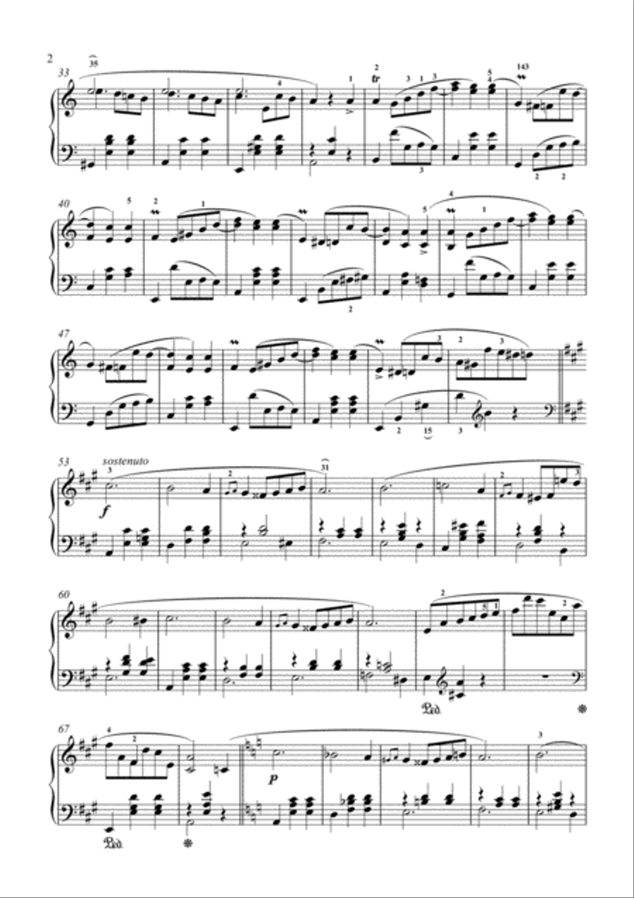 Waltz in A minor, Op. 34, No. 2 for piano solo Piano Solo scores gallery preview page 3