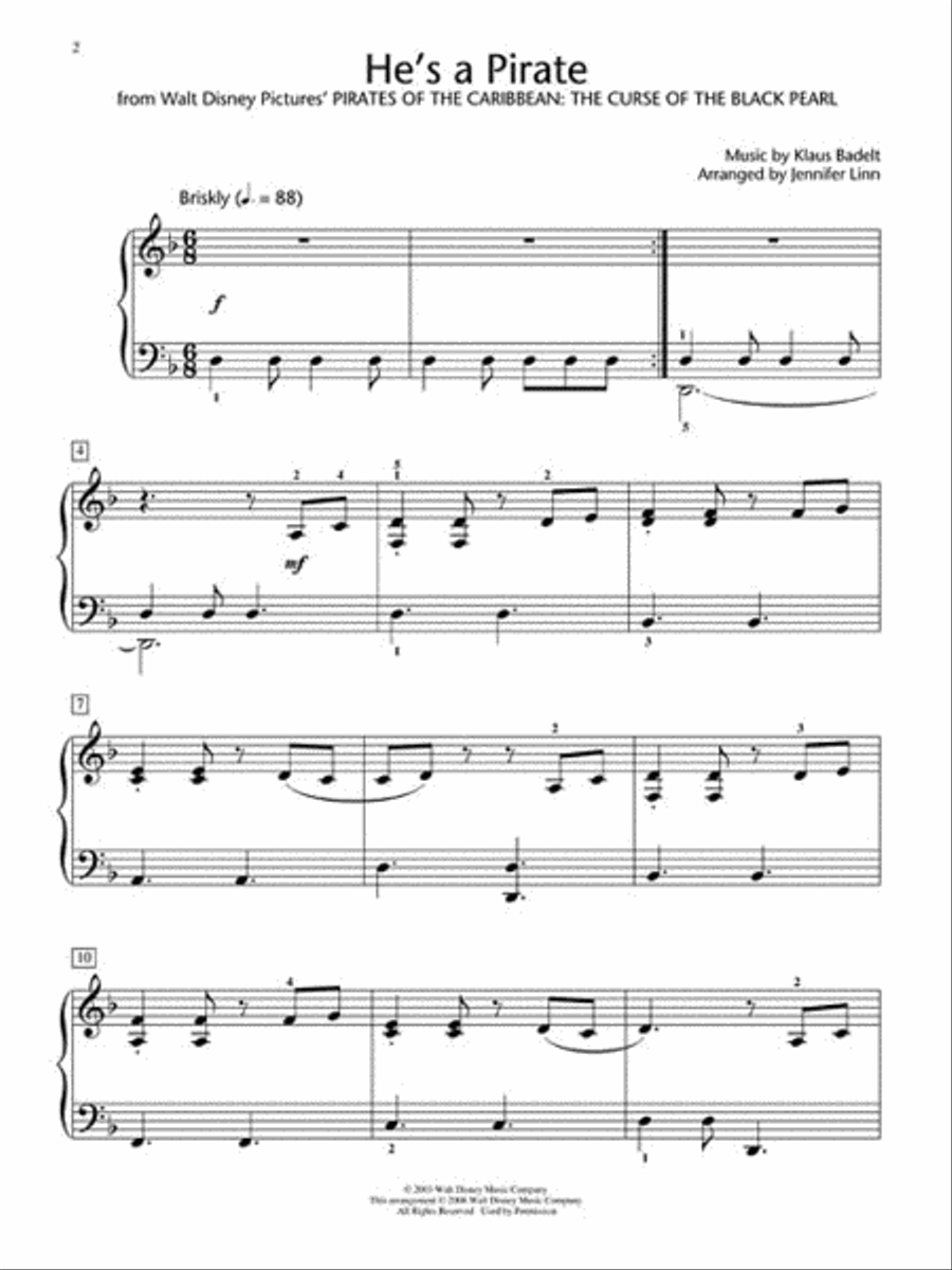 He's a Pirate He's a Pirate Piano Method scores gallery preview page 2