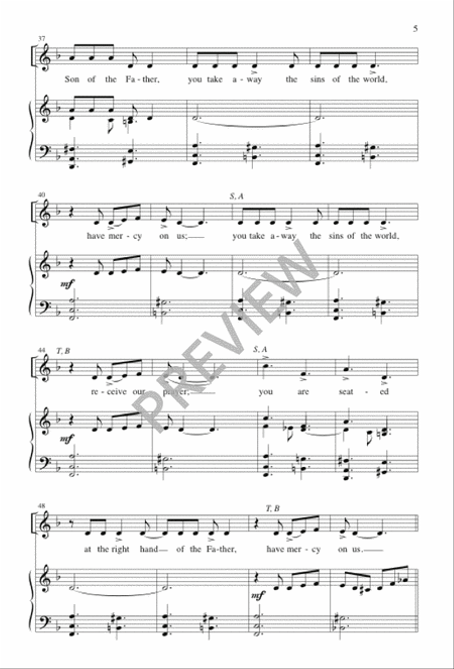 Gloria of the Bells 4-Part scores gallery preview page 5
