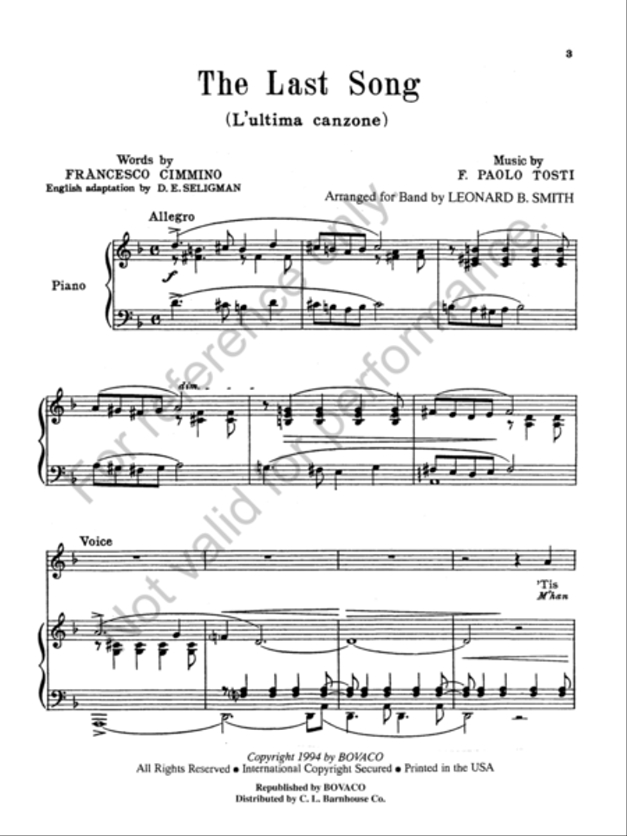 L' Canzona Ultima Concert Band scores gallery preview page 3