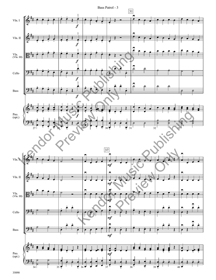 Bass Patrol (Score) Bass Patrol (Score) String Orchestra scores gallery preview page 6