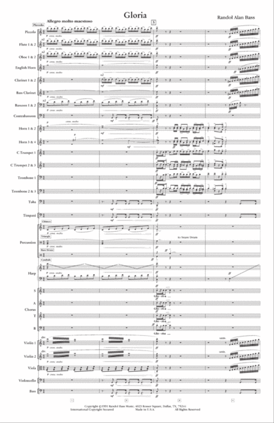 Gloria (TTBB Brass Ensemble Score & Parts)