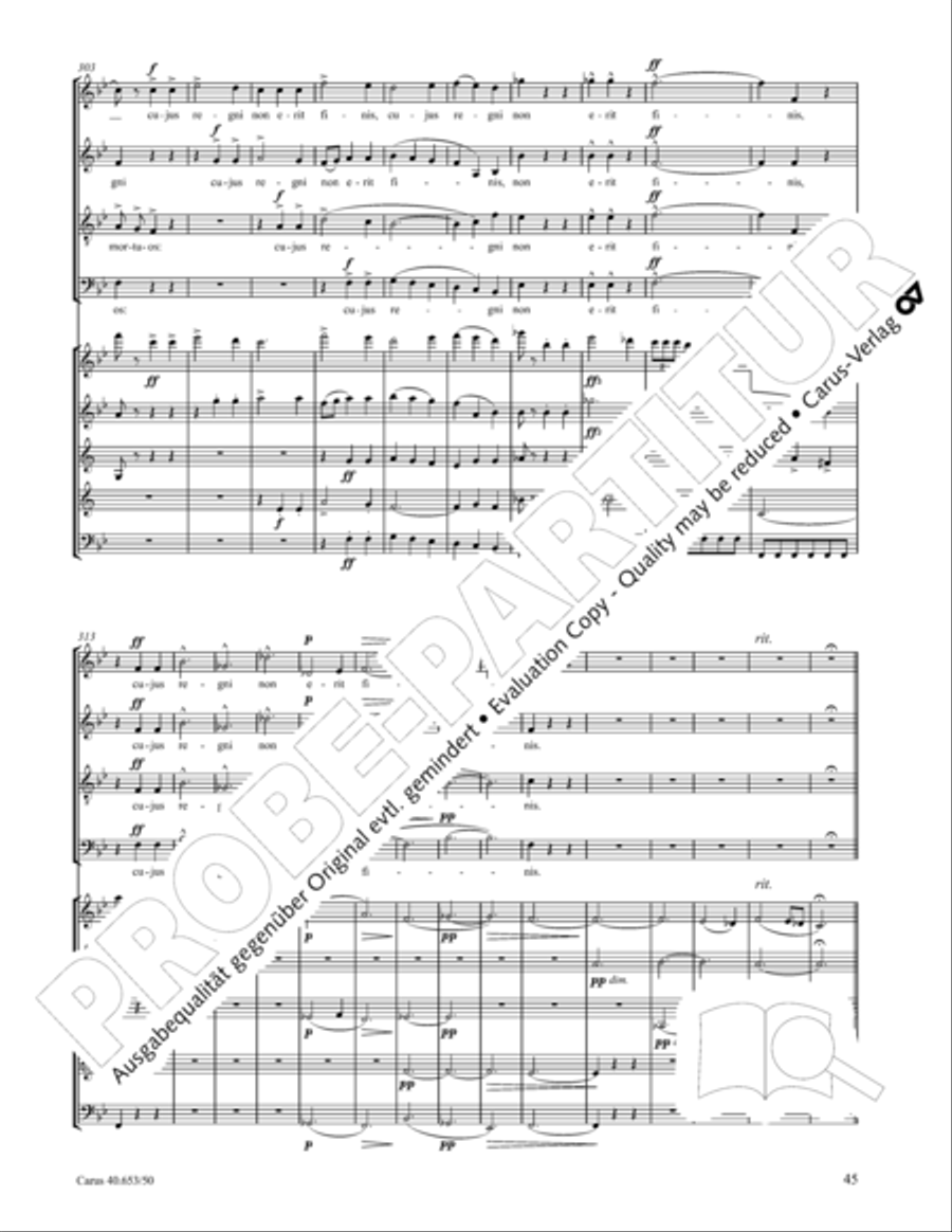Mass in D Major (Missa in D) 4-Part scores gallery preview page 46