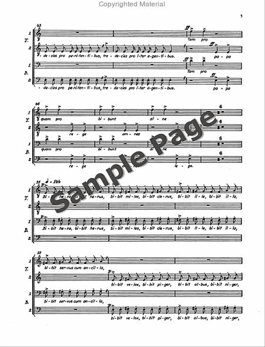 In taberna quando sumus from Carmina Burana TTB scores gallery preview page 6