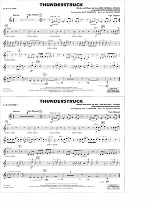Thunderstruck (arr. Matt Conaway) - 3rd Bb Trumpet