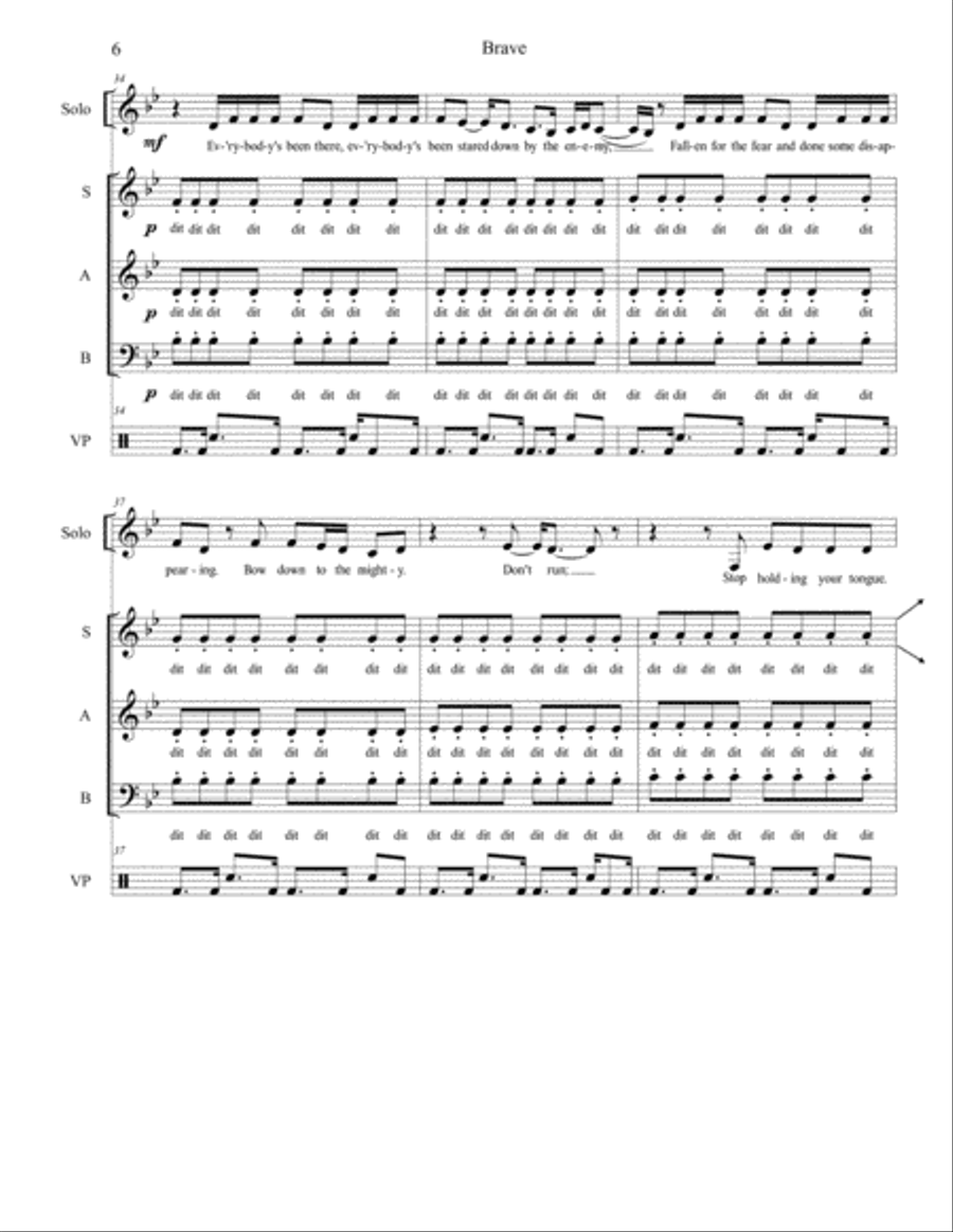 Brave 3-Part scores gallery preview page 6