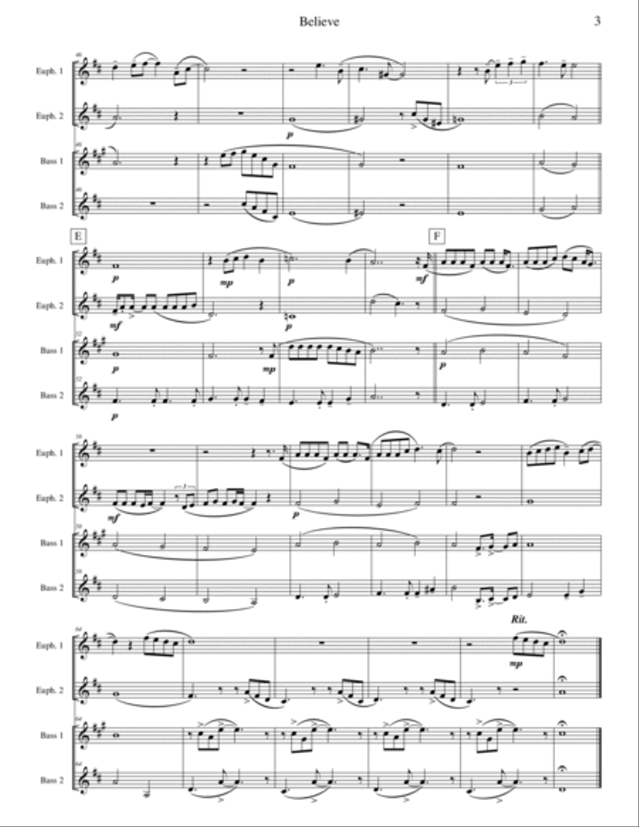 The Polar Express from Warner Bros. Pictures' THE POLAR EXPRESS Brass Quartet scores gallery preview page 3