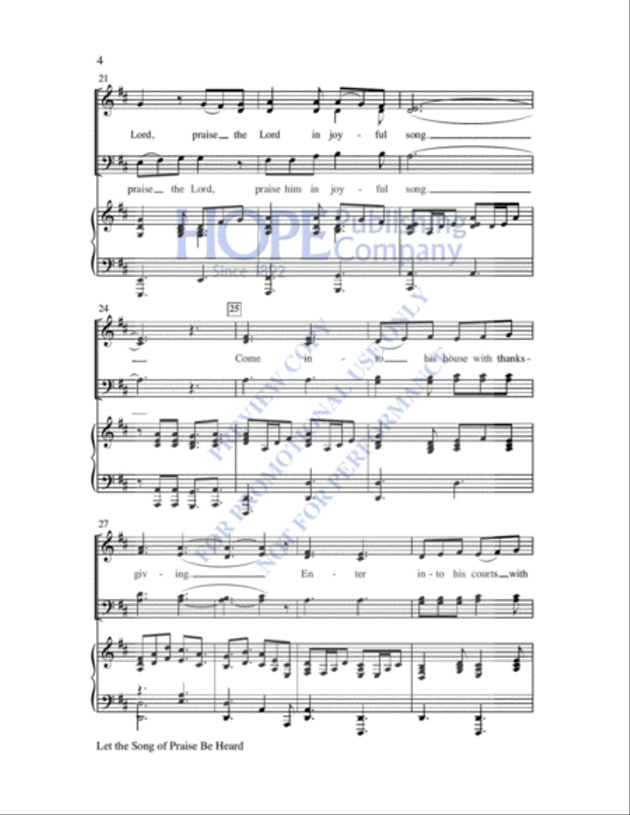 Let the Song of Praise Be Heard Choir scores gallery preview page 5