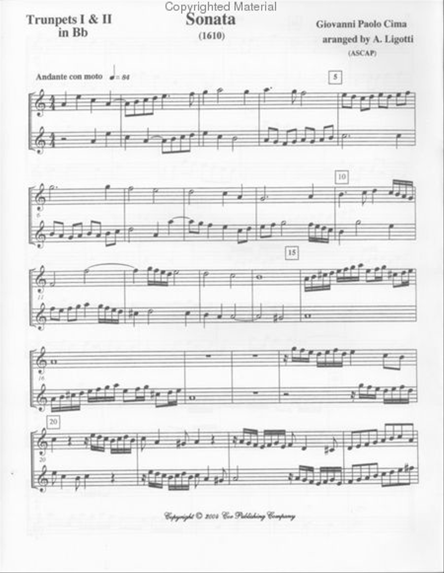 Sonata (Al Ligotti) Trumpet Duet scores gallery preview page 2