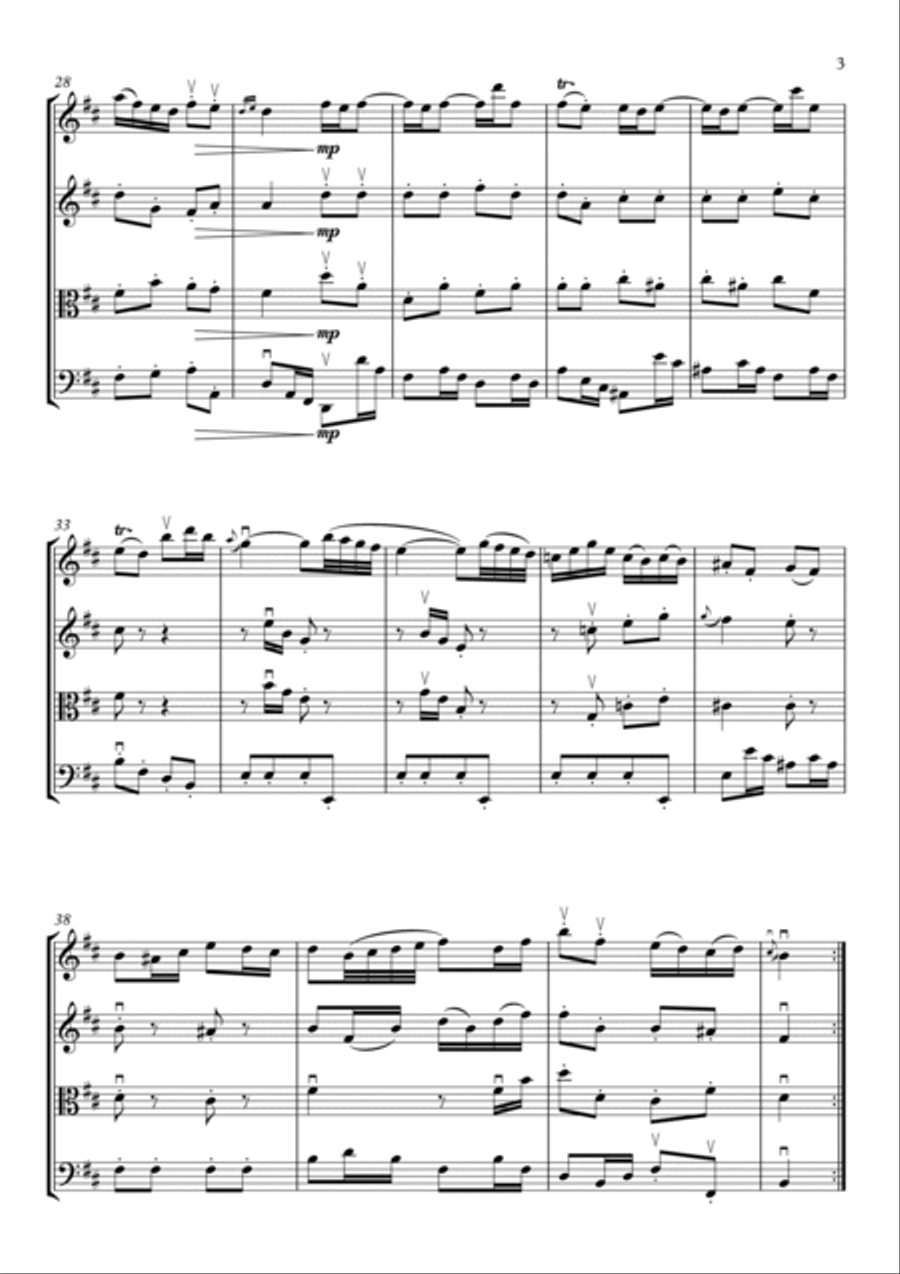 Badinerie String Quartet scores gallery preview page 3