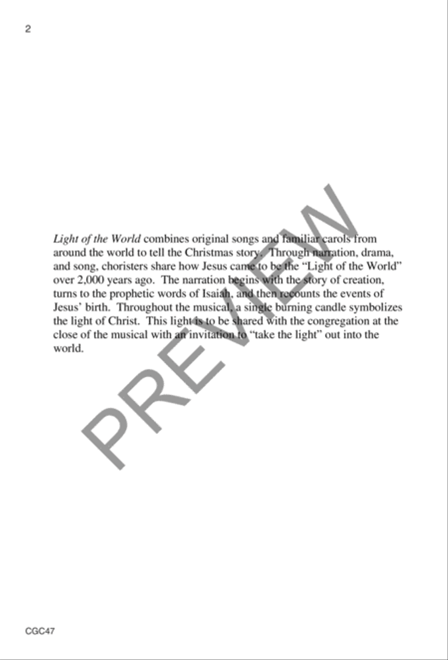 Light of the World Preview Kit (Score & CD) CD scores gallery preview page 3