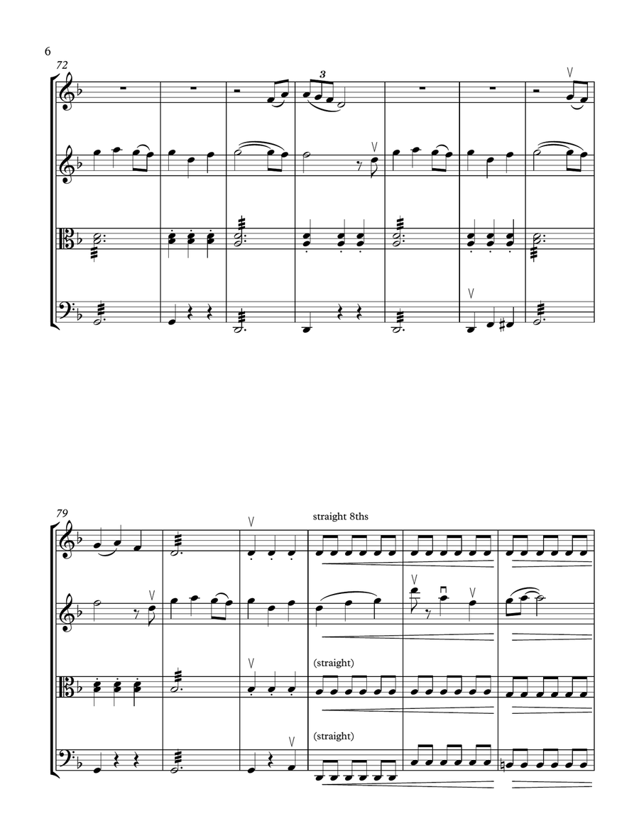 Earned It (fifty Shades Of Grey) String Quartet scores gallery preview page 6