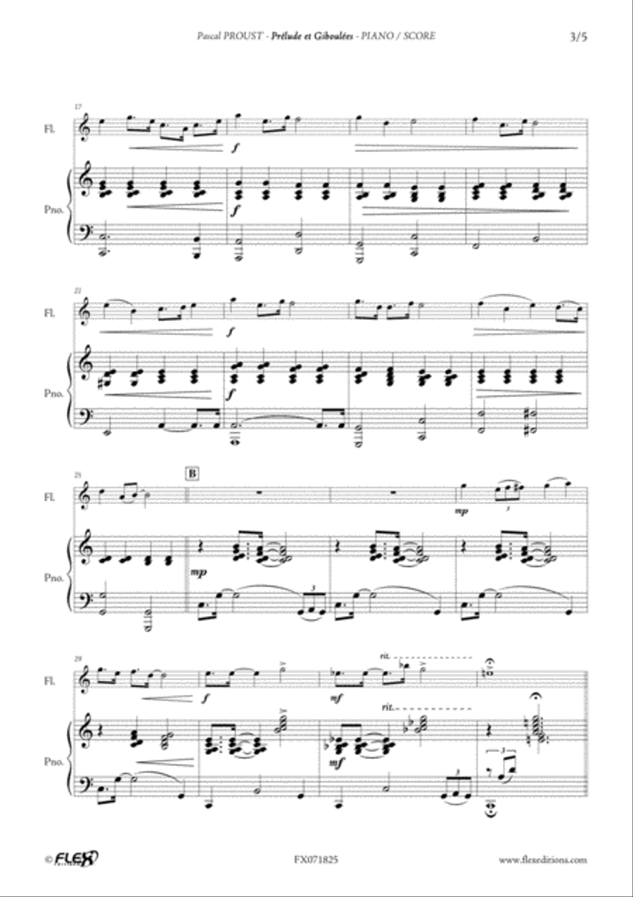 Prelude et Giboulee Flute Solo scores gallery preview page 3