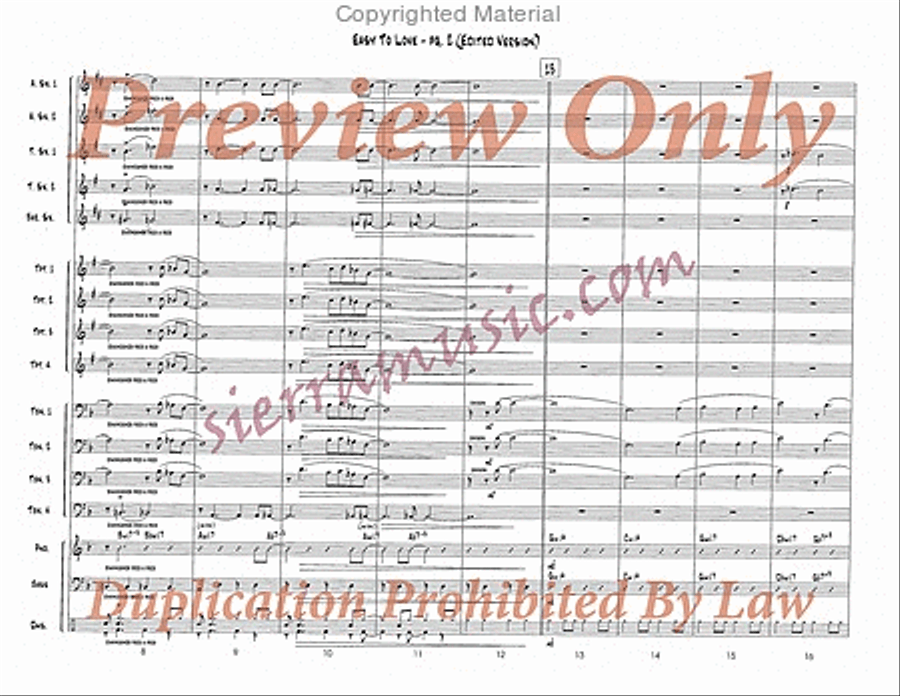 Easy To Love (Edited) Jazz Ensemble scores gallery preview page 3