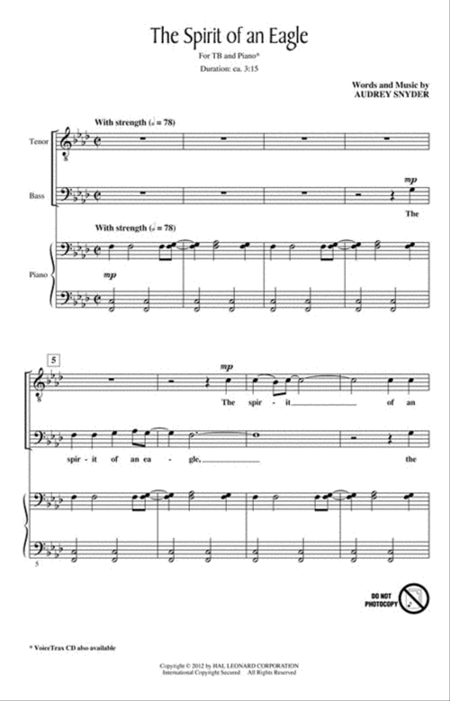 <br>Sheet music extract