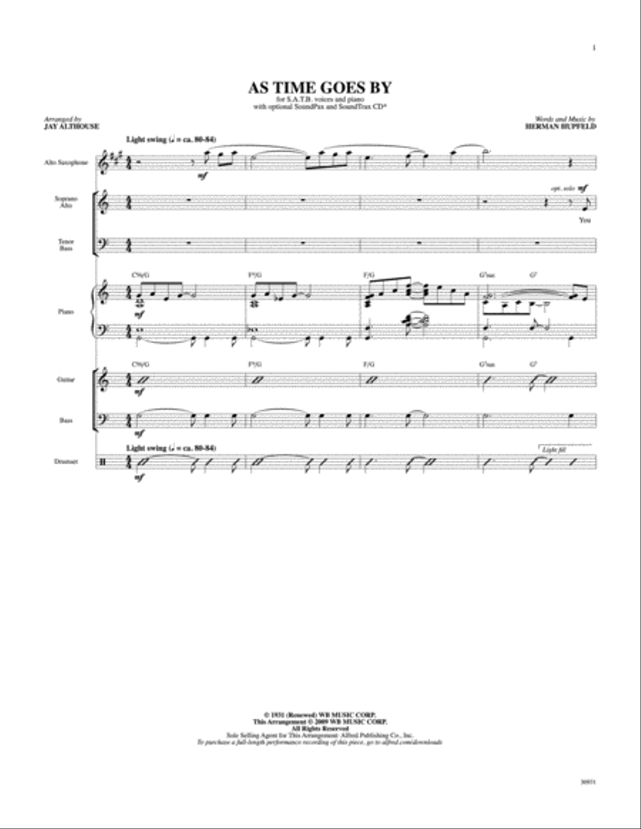 As Time Goes By Choir scores gallery preview page 10