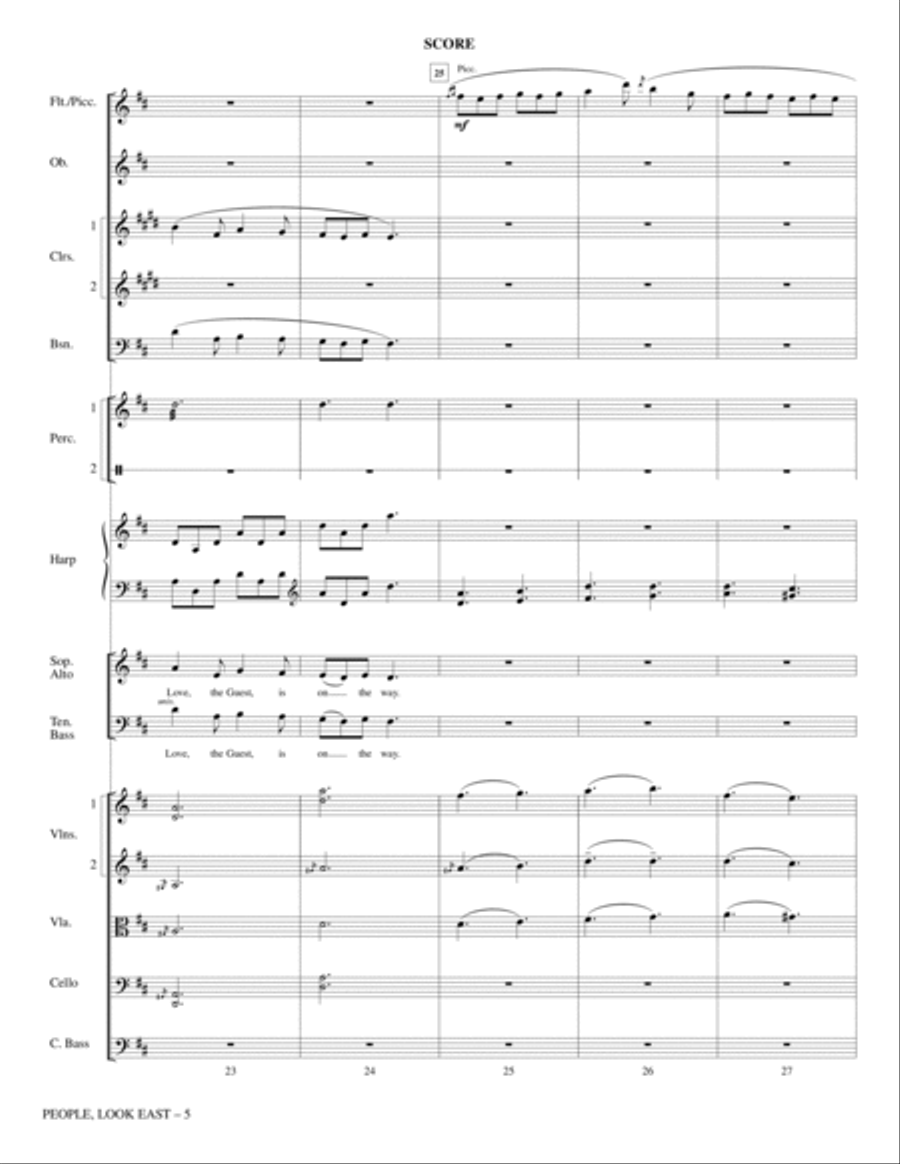 People, Look East - Full Score Choir scores gallery preview page 5