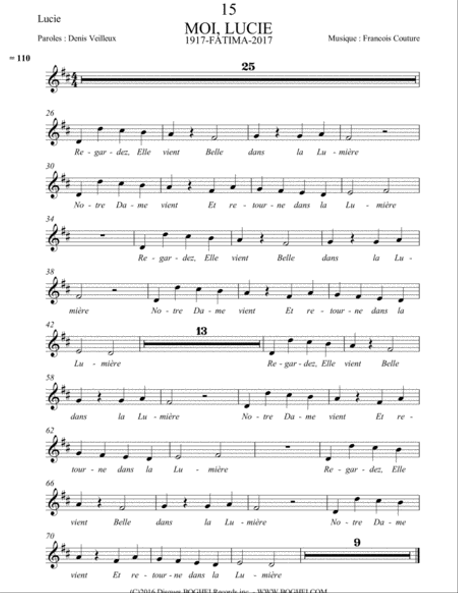 MOI, LUCIE - 1917 FATIMA 2017 Small Ensemble scores gallery preview page 6