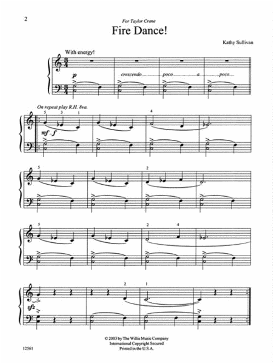 Fire Dance! Fire Dance! Easy Piano scores gallery preview page 2
