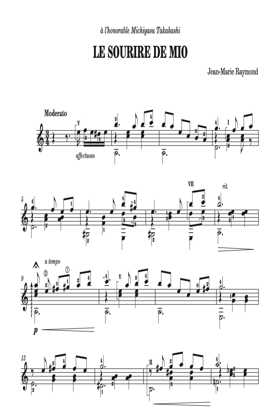 Le sourire de Mio Le sourire de Mio Classical Guitar scores gallery preview page 2