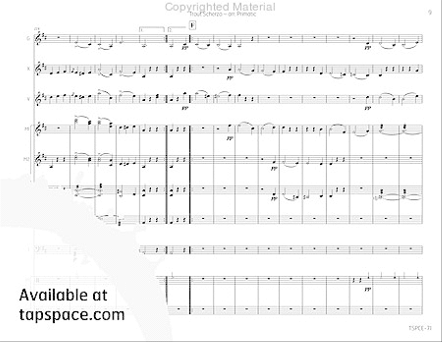 Trout Scherzo Percussion Ensemble scores gallery preview page 12