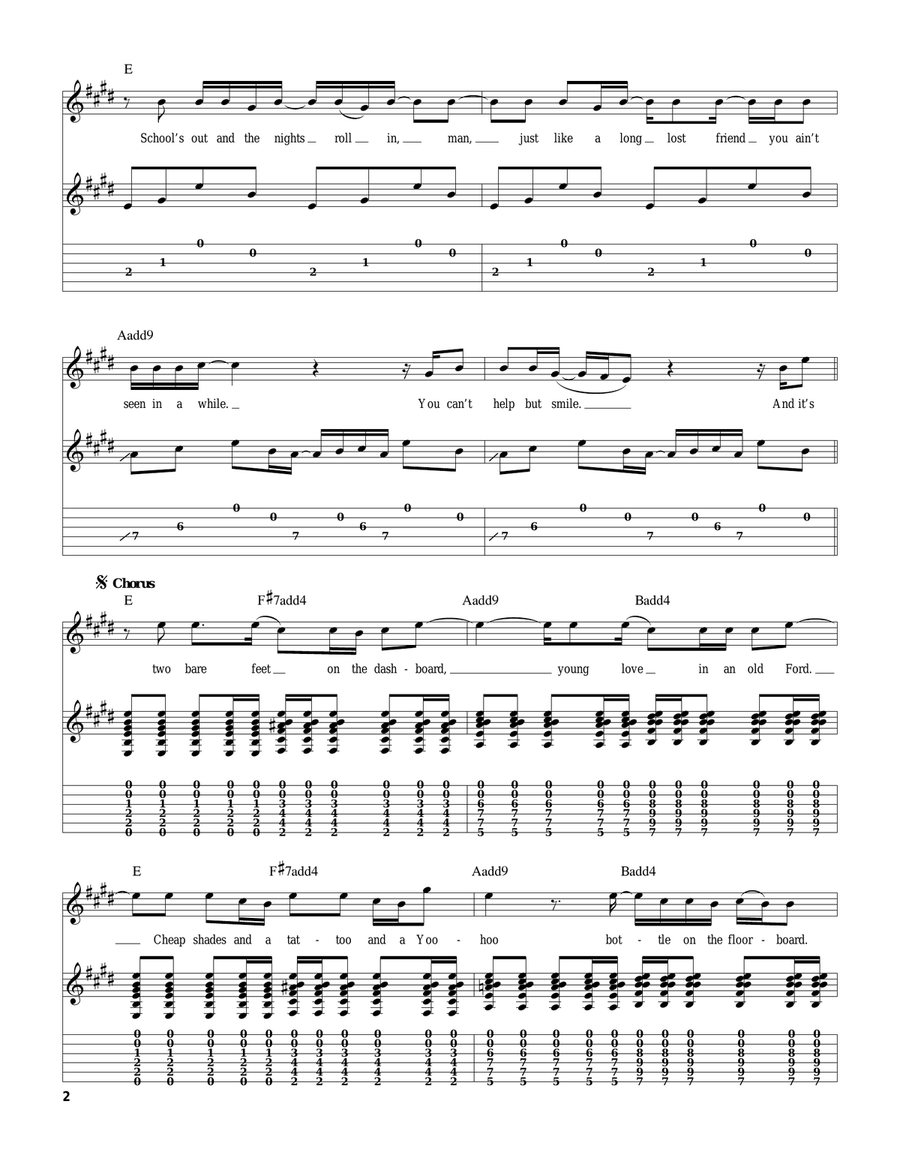 Summertime Acoustic Guitar scores gallery preview page 2