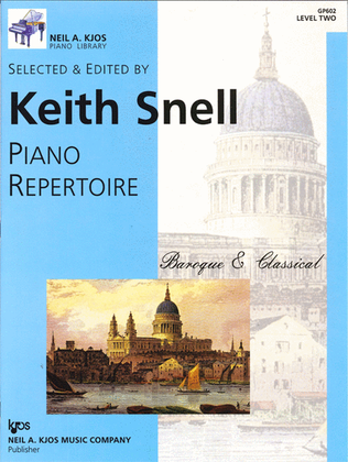 Book cover for Piano Repertoire: Baroque/Classical Level 2