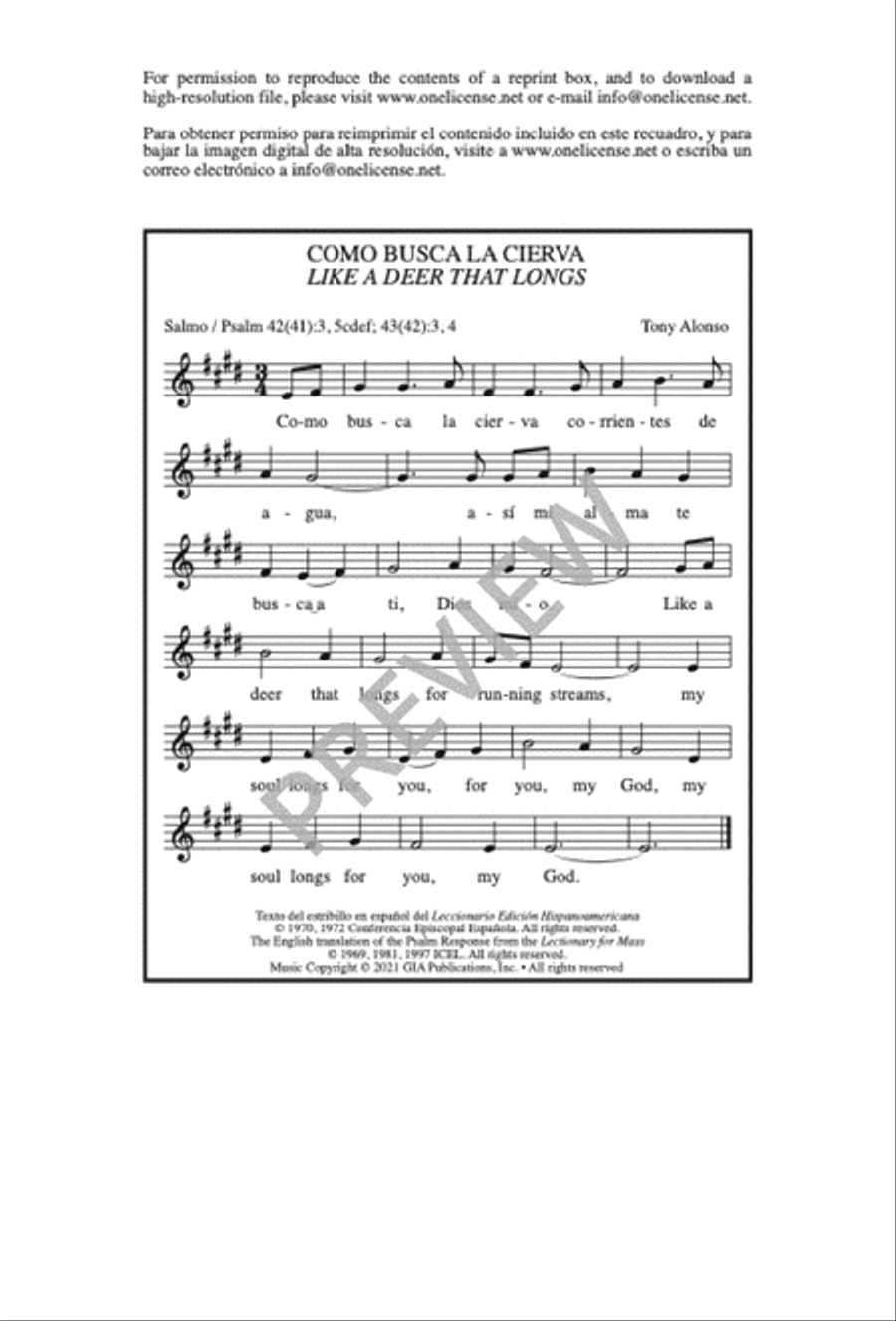 Como Busca la Cierva / Like a Deer That Longs 3-Part scores gallery preview page 15