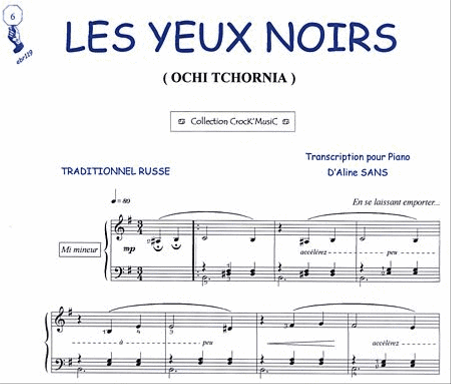 Les yeux noirs (OCHI TCHORNIA) (Collection CrocK'MusiC) Guitar Tablature scores gallery preview page 1
