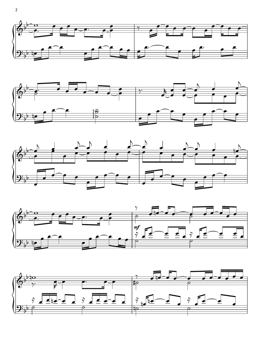 Paranoid Android Piano Solo scores gallery preview page 2
