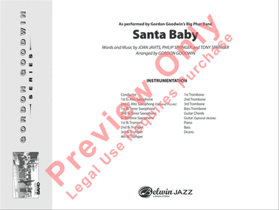 Santa Baby Jazz Ensemble scores gallery preview page 2