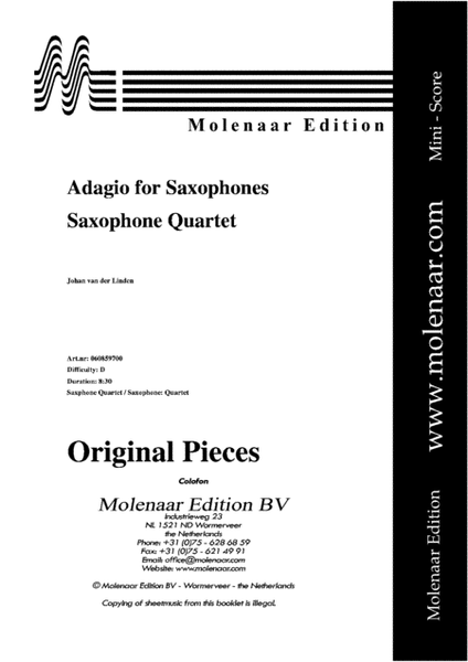 Adagio for Saxophones