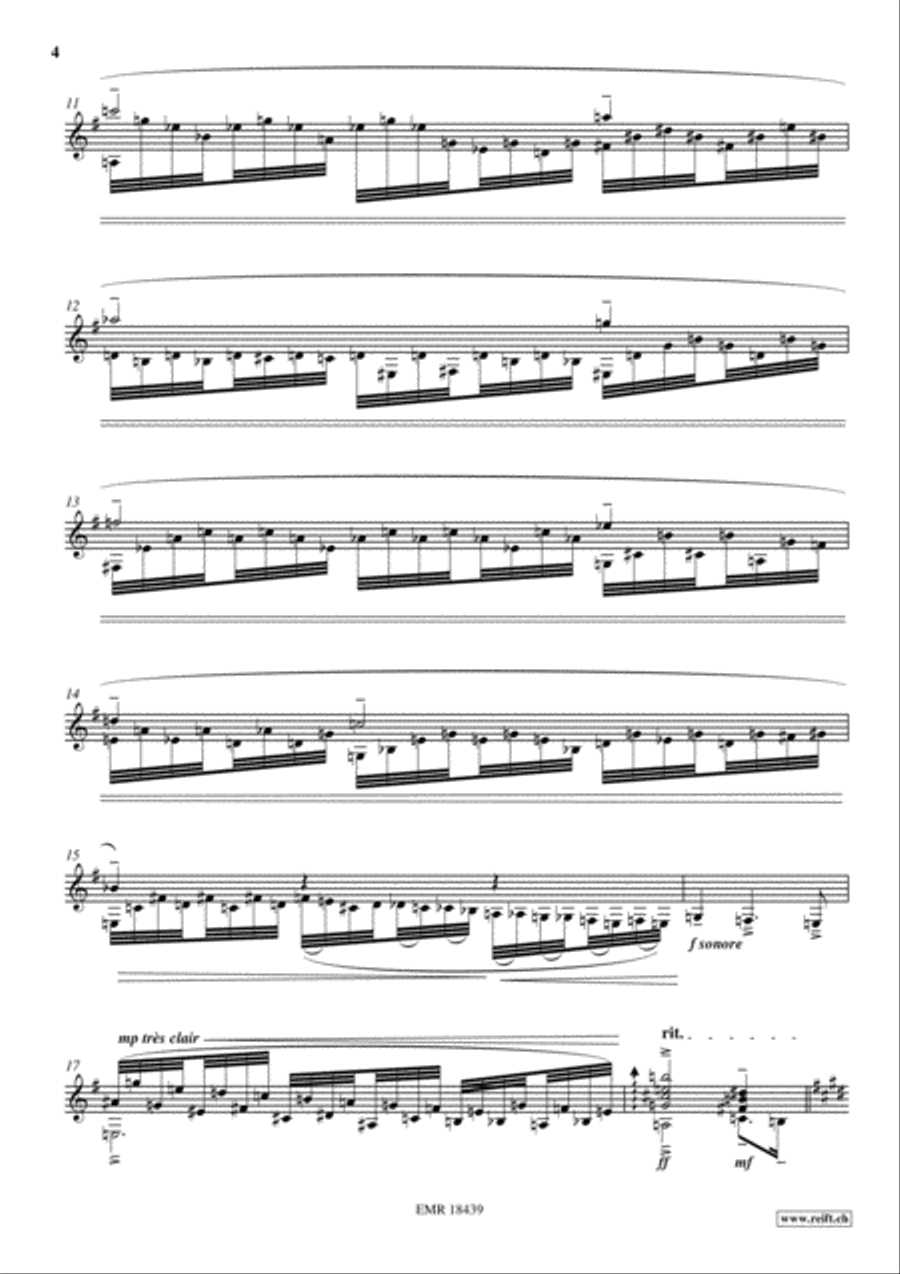 Etude Transcendante No. 2 Classical Guitar scores gallery preview page 4