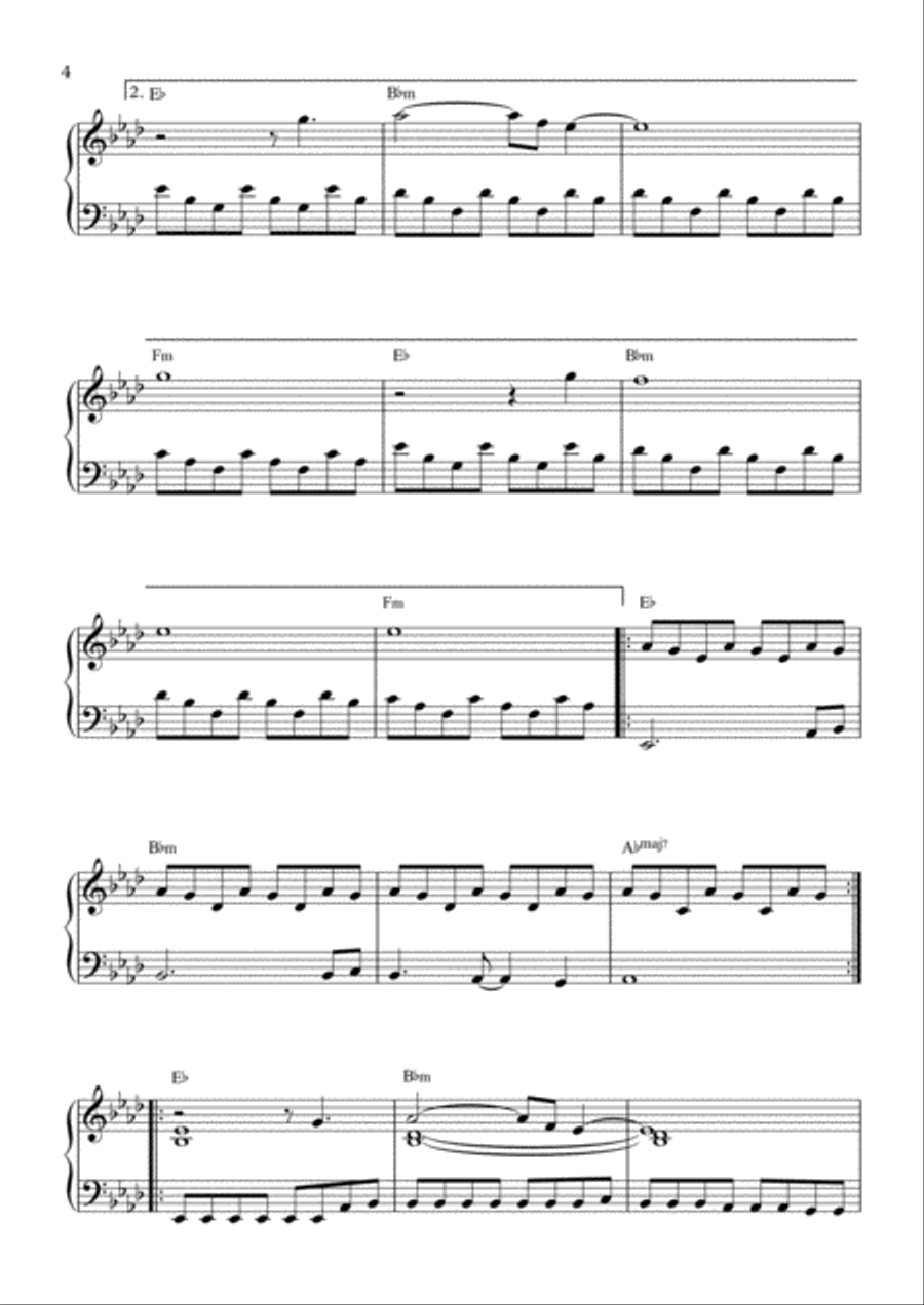Clocks Easy Piano scores gallery preview page 4