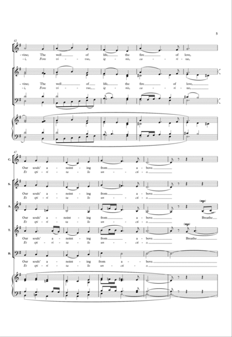 Come, O Creator Spirit 4-Part scores gallery preview page 5